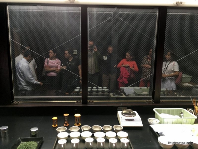 Group reflection at matcha factory tasting room